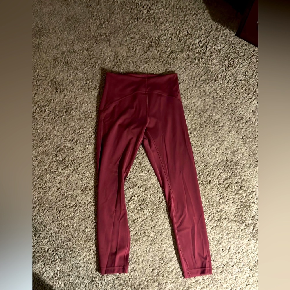 Rust LuluLemon Instill Leggings Size 8 like new